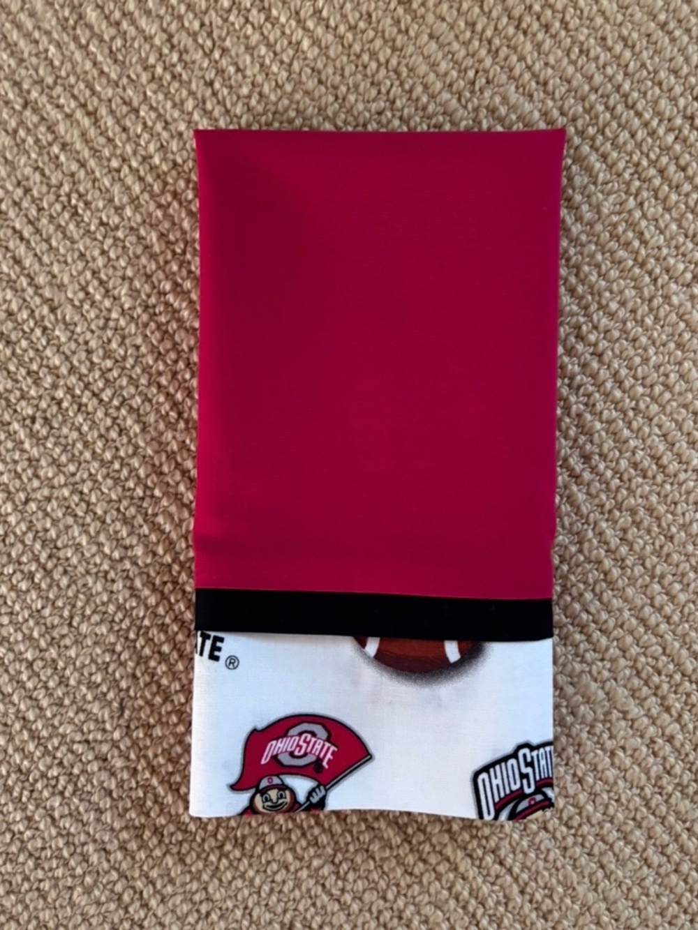 Ohio State Buckeyes Travel Size Pillowcase 16x12, New